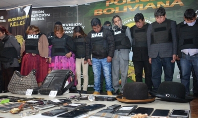 Así presentaron a los delincuentes/Foto. ABI