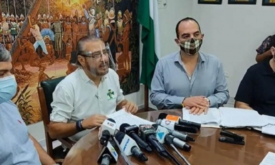 Conferencia de prensa del Comité Pro Santa Cruz.