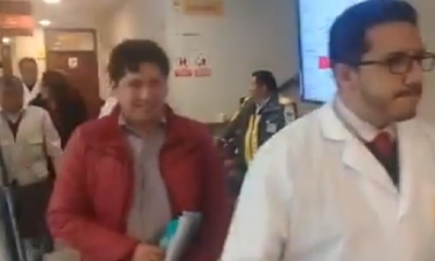 El médico dio un recorrido por el hospital/Foto. Captura de pantalla