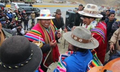Evo Morales  agradeció el apoyo de los comunarios/Foto. Captura de pantalla 