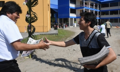 El Presidente Evo Morales entrega moderna Unidad educativa, para estudiantes del colegio 
