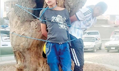 Los otros tres presuntos ladrones huyeron/Foto. RRSS