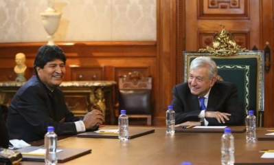 Morales junto a López Obrador 