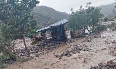 Una de las casas que se destruyó producto de la riada en Arque.