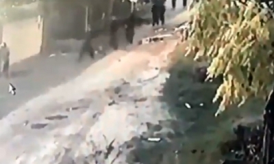 Había un hombre fuera de la casa/Foto. Captura de pantalla