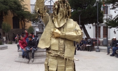 El famoso TInku de Oro en la plaza de Potosí/Foto. RRSS