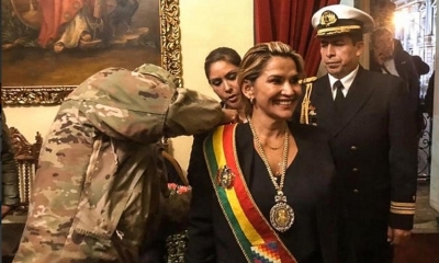 Foto:Archivo:  La presidenta del Estado, Jeanine Añez