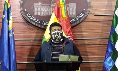 El jefe de bancada del Movimiento Al Socialismo (MAS) en el Senado, Efraín Chambi