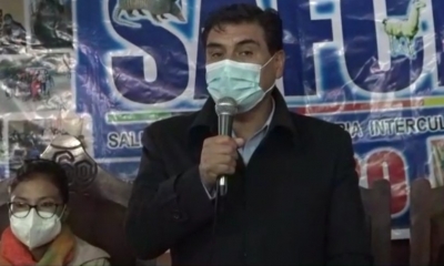 El gobernador de Oruro, Johnny Vedia.
