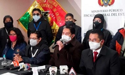 Fiscales de La Paz brindaron el informe. Foto: ERBOL.