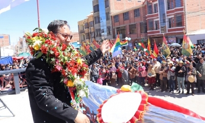 El presidente Luis Arce en Uyuni