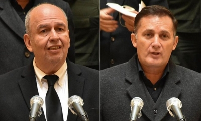 Los exministros de Gobierno y de Defensa, Arturo Murillo y Luis Fenando López.