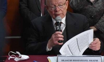 El presidente del Tribunal Supremo Electoral (TSE), Oscar Hassenteufel