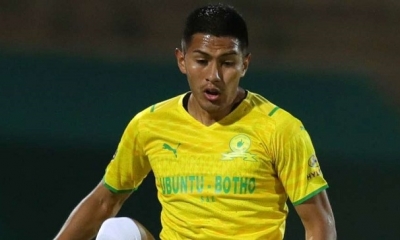 Erwin Saavedra disputó su segundo partido con la casaca del Mamelodi Sundowns.