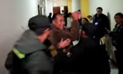  Así salió Édgar Ramos Laura de su audiencia/Foto. Captura de pantalla
