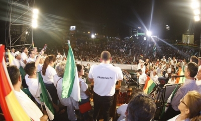 Luis Fernando Camacho en uno de los tantos cabildos de 2019