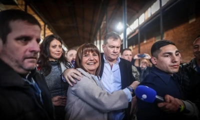 La precandidata presidencial de Juntos por el Cambio, Patricia Bullrich, este 13 de agosto de 2023.