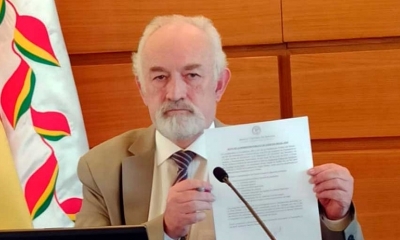 El presidente del Banco Central de Bolivia (BCB), Guillermo Aponte