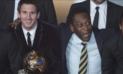 Pelé y Messi, en la Gala de entrega del Balón de Oro 2011. | mundodeportivo.com