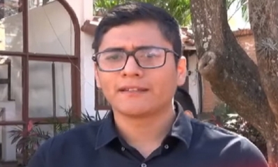Dirigente de la Unión Juvenil Cruceñista/Foto: Captura de pantalla