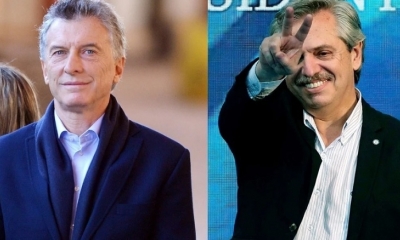 El presidente Mauricio Macri y el candidato presidencial del Frente de Todos, Alberto Fernández