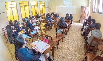  El colegio La Inmaculada pasa clases en la modalidad semipresencial, excepto quinto y sexto de secundaria (presencial).
