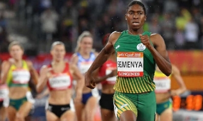 Caster Semenya durante una competencia de atletismo en el 2018. | Fuente: AFP