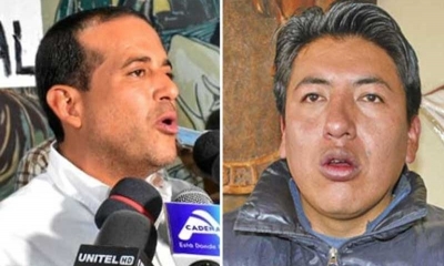Luis Fernando Camacho y Marco Pumari.