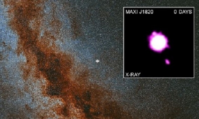 Observación de agujero negro de masa estelar expulsando material a gran velocidad. | Fuente: Europa Press 2020 | Fotógrafo: