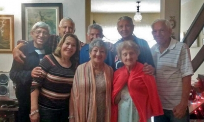 Una parte de los hermanos Alfonzo Mayorga durante una reunión familiar.