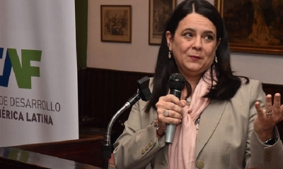 La representante de la CAF-Banco de Desarrollo de América Latina en Bolivia, Gladis Genua