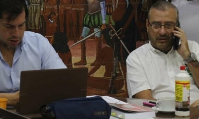 Martín Camacho y Rómulo Calvo en audiencia virtual