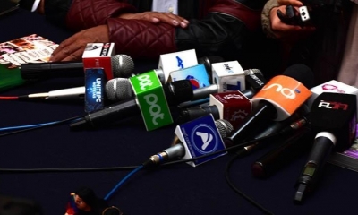 Micrófonos de los medios de comunicación. | Foto ilustrativa | Daniel James