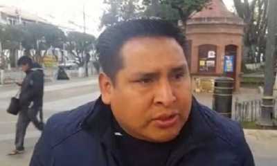 El vicepresidente de la Asamblea Permanente de Derechos Humanos de Bolivia (APDHB), Edgar Salazar
