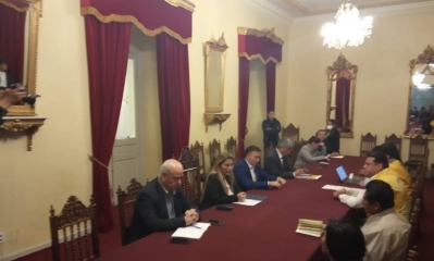  Reunión de coordinación entre autoridades nacionales y paceñas sobre las medidas de acción frente a la pandemia de coronavirus.