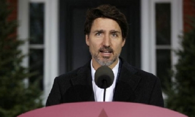 Primer ministro de Canadá, Justin Trudeau, explica los alcances del COVID-19 en el país. | Fuente: AFP
