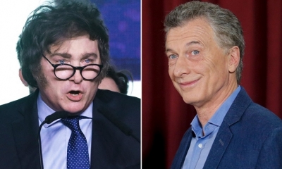 Javier Milei y Mauricio Macri.