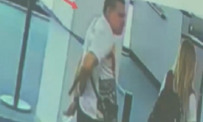 Las cámaras del aeropuerto identificaron a Montenegro/Foto. Captura de pantalla 