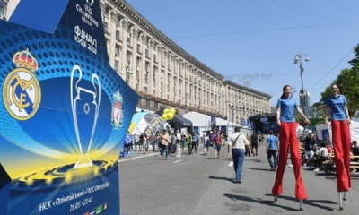 Kiev se prepara para la final de la Champions | Fuente: AFP