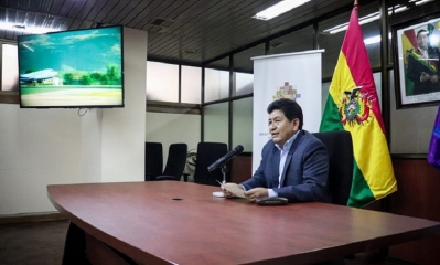 El ministro de Obras Públicas, Servicios y Vivienda, Édgar Montaño.