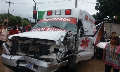 De la Ambulancia donde con la que  se produjo el Choque múltiple