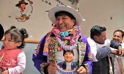Líder del MAS, Evo Morales. 