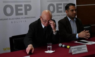El presidente del Tribunal Supremo Electoral (TSE), Oscar Hassenteufel.