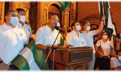 El presidente del Comité pro Santa Cruz, Rómulo Calvo