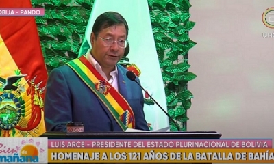 Captura de pantalla: El presidente Luis Arce
