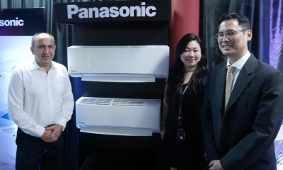 Jaime Rozenman, Gerente general MADISA, Kiyoe Sawae Product Manager Panasonic Regional y Esteban Hachiya Country Manager Bolivia./Foto. Bravo 