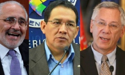 Carlos Mesa, Ramiro Guerrero y Eduardo Rodríguez Veltzé/Foto. Kandire