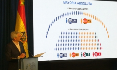El vicepresidente Álvaro García Linera durante la conferencia de prensa/Foto. ABI
