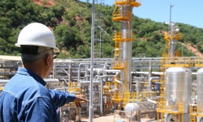 Foto / Archivo : Planta de gas del campo Sábado, en Tarija.