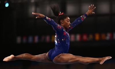 La gimnasta estadounidense Simone Biles. | AFP